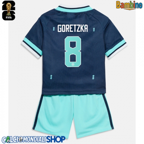Maglie da calcio Germania Leon Goretzka #8 Seconda Maglia Bambino Mondiali 2026  Manica Corta + Pantaloni corti)